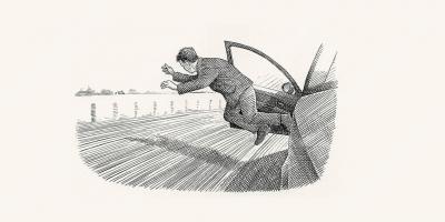 uit een auto springen films