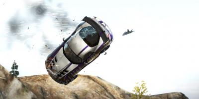 auto die van een klif valt films