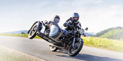 motorfiets met zijspan films